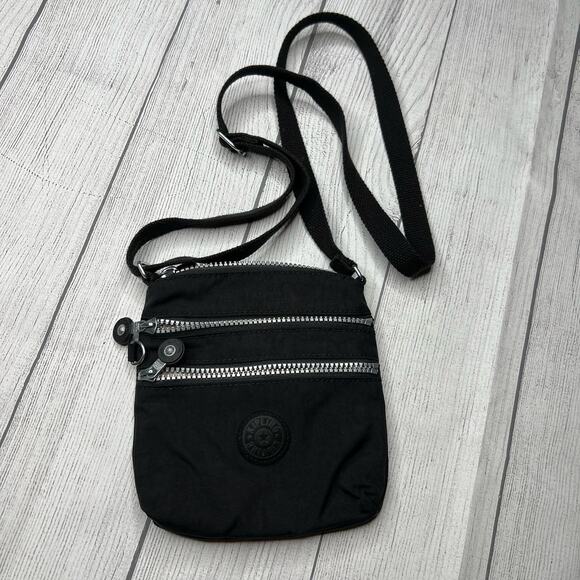 Kipling Alvar Extra Small Mini Bag Black Crossbody Purse Multizipper Pouches - Picture 4 of 8